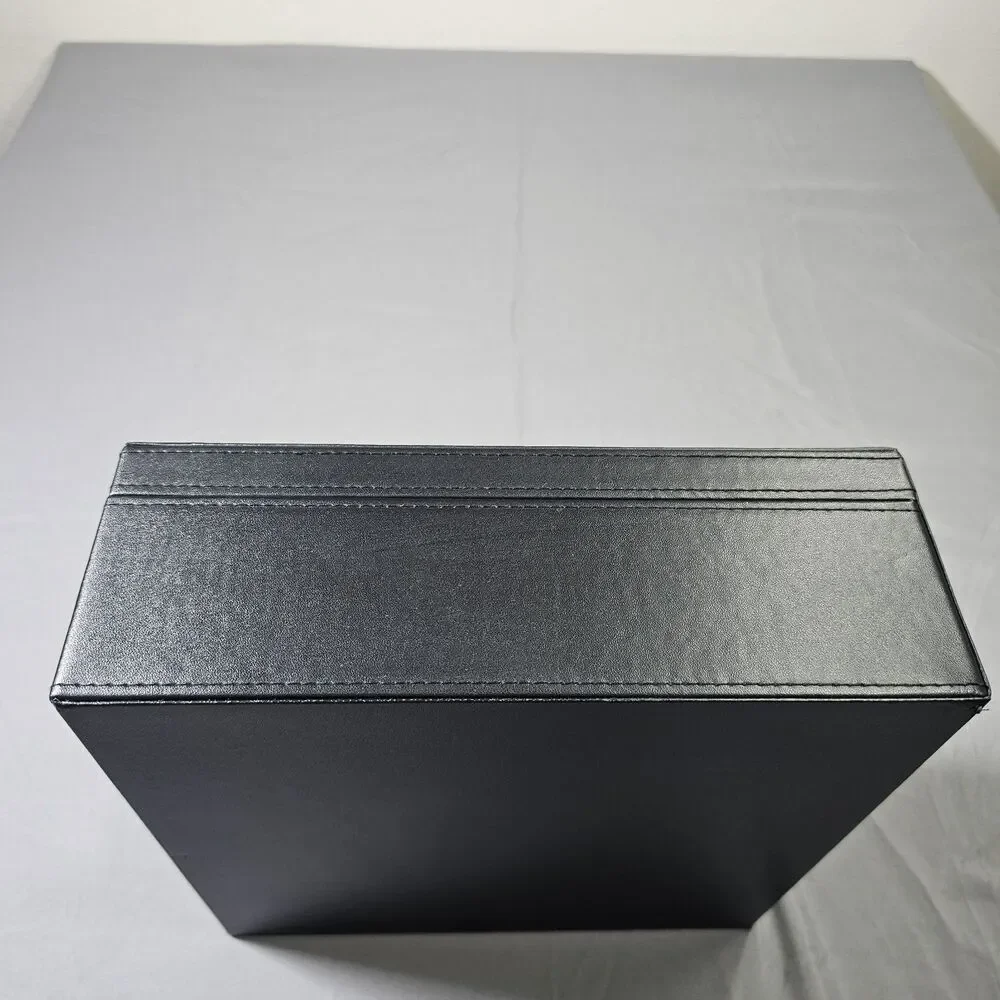 2-Layer Large Black Faux Leather Jewelry from Home Depot